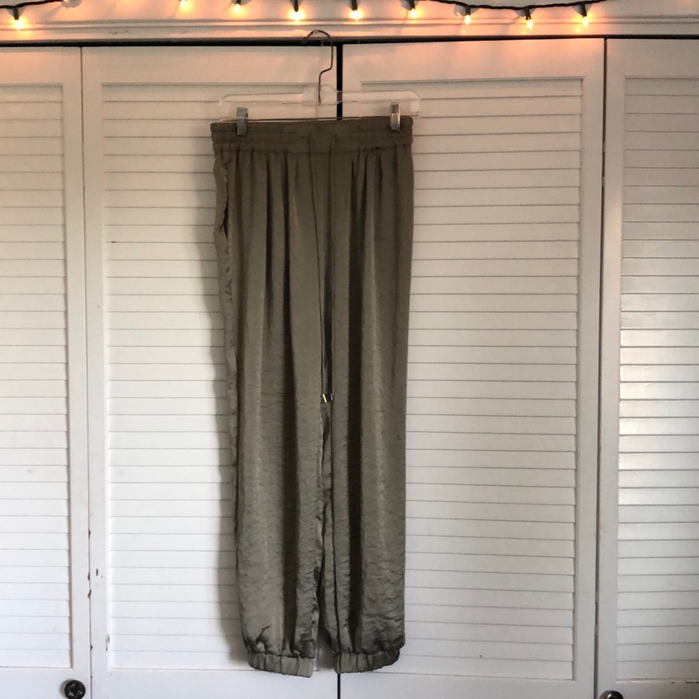 Olive Green Dressy Joggers